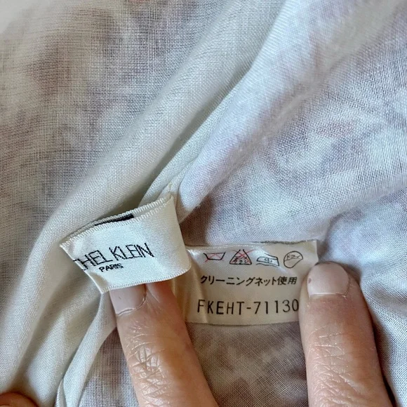 Michel Klein Paris babydoll waist floral dress size medium - Picture 7 of 8